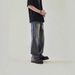Men's High Street Vintage Clean Fit Jeans – Relaxed Straight & Slight Flare Denim Pants For Retro Streetwear – Oversized Fit Casual Trousers_mkmklike.com