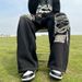Nordmann American High Street Ripped Jeans For Men Loose Wide-Leg Floor-Length Pants Autumn Winter Vintage Versatile Casual_mkmklike.com