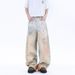 Artisan 3D Printed Jeans For Men – Vintage Washed, Relaxed Wide-Leg Fit, Limited Edition Statement Piece_mkmklike.com