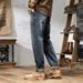 High-quality American Retro Jeans Men's Four-season Washed Denim Trousers Men's Tall Extended Jeans Men_mkmklike.com