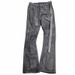 Wax Pants, Long Pants, Purely Hand-brushed Wax-coated Wax-faced Flared High-elastic Jeans, Dark Wind_mkmklike.com