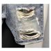 Men's Trendy Denim Shorts Loose Fit Five Point Summer Thin Casual Ripped Korean Style Cargo Pants Brand_mkmklike.com