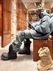 Men's Clothing Heavy Washed Knife Cut Damaged Double Layer Stitching Camouflage Beggar Pants Trendy American Straight Wide Leg Tassel Jeans_mkmklike.com
