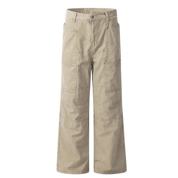 "Men's Slim Fit Straight Leg Jeans Retro Workwear Style (Trendy & Versatile, Stretch Comfort Denim)"_mkmklike.com