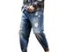 Large Size Men's Clothing Spring And Summer Broken Trendy Brand Jeans Men's 9 Points Plus Fat, Large Size Broken Nine Points Jeans Men's Thin_mkmklike.com