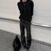 Cleanfit Raw Denim Jeans 13 Oz Mid-Rise Bootcut Embroidered Leather Patch Men's And Women's Clothing_mkmklike.com