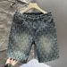 Men's Embroidered Denim Shorts – High-Street Style, Breathable Cotton, Mid-Rise Fit (Sizes 28-40, Blue, Summer Casual)_mkmklike.com