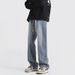 American-style Streetwear Distressed Drawstring Elastic Waist Jeans For Men And Women, Trendy Brand Deconstructed_mkmklike.com