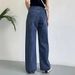 High-Waisted Straight Leg Jeans For Women – Sandwashed Denim, Slimming Fit, Versatile Staple For Work & Casual Wear_mkmklike.com