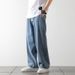 Men's Clothing Straight Jeans Spring And Summer Thin High Street Loose Wide Leg Pants Men's Long Pants_mkmklike.com