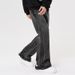 Nordmann Black And Gray Jeans For Men With Distressed Heel, Loose Straight-Leg American Retro Versatile Casual Pants_mkmklike.com