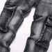 Black High Street Slim Fit Men's Jeans Multi Pocket Stretch Flared Trendy Youth_mkmklike.com