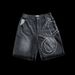 Unisex Vintage Washed Denim Shorts – Relaxed 5-Inch Inseam (Distressed Blue/Faded Grey, S-2XL) | 90s Streetwear & Hip-Hop Styling_mkmklike.com