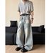 Men's Streetwear Deconstructed Wide-Leg Jeans – Vintage Washed Light Blue (S-3XL)_mkmklike.com