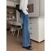 Men's Wide Leg Blue Jeans Spring Summer Korean Style Trendy Loose Straight Leg Pants Versatile_mkmklike.com