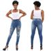 Women's Pants Trendy Street Perforated Jeans Large Tight and Hip Lift Jeans_mkmklike.com