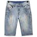 Men's Retro Distressed Denim Shorts Trendy Brand Colorful Splatter Paint Summer Thin Stretch Five Point Pants_mkmklike.com