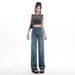 Women's Straight-leg Jeans, New Spring-summer Style, High-waisted, Slimming, Petite-friendly, Narrow Cut, Loose-fitting,_mkmklike.com