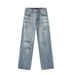 EF JEANS | 2024 New Versatile American Street Cool Handsome Destroying Wind Hole Washed, White Jeans_mkmklike.com