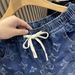 Summer Jacquard Denim Shorts for Men Light Luxury Monogram Pattern European Style Casual Breathable Beach Five Point Pants_mkmklike.com