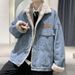 Fleece-Lined Thickened Denim Jacket For Men 2025 New Autumn Winter Japanese Retro Design Lamb Wool Cotton Coat_mkmklike.com