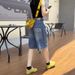 High Waisted Cropped Jeans Women's plus Size Stylish Design Loose Fit Slimming Straight Leg Wide Leg mid Length New Summer 2026 Style_mkmklike.com