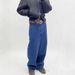 Men's Clothing Original Denim Vujade009 Two Tone Straight Breasted Jeans, Unisex Retro Commuter Casual Trousers_mkmklike.com