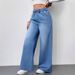 High-Waisted Wide-Leg Jeans For Women - Stretch-Free Cotton Denim Pants With Adjustable Drawstring (S-XXL)_mkmklike.com