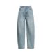 Clair Flocked Thickened Denim Scimitar Pants For Women 2025 Autumn Winter New High Waist Loose Banana Trousers_mkmklike.com