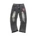Men's Clothing Menswear Trendy Brand Tassel Jeans With Distinctive Hem Design And US Map Straight Leg Jeans_mkmklike.com