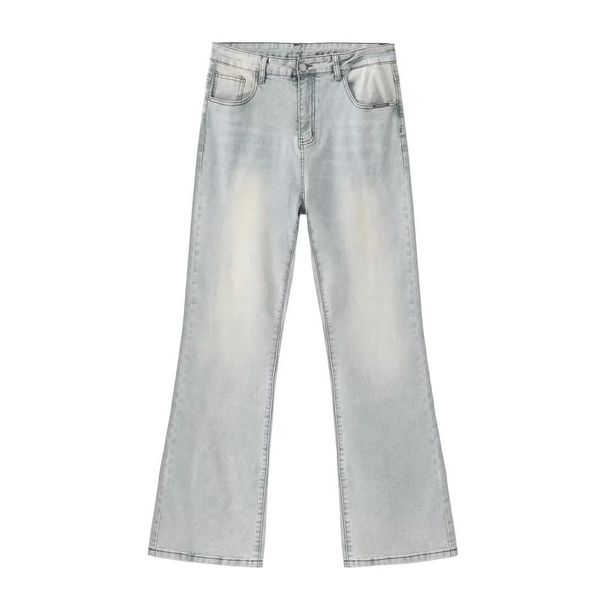 Cleanfit Flared Jeans For Men & Women - Slimming High Waist Bootcut Denim Pants With Stretch, Vintage Washed Casual Trousers In Black/Grey/Tan_mkmklike.com