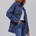 Women's Long Sleeve Denim Jacket Oversized Button Fashion Coat Spring Outerwear For Ladies_mkmklike.com