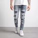 Men's Clothing High-quality Men's Worn-out Stretch Jeans Skinny Jeans Men's Jeans_mkmklike.com