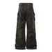 American High Street Workwear Camouflage Loose Wide-Leg Men's With Zipper Pockets Unique Design Niche Denim Straight-Leg_mkmklike.com