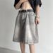 Men's Summer Thin Denim Shorts Straight Leg Casual Mid-Length Loose Fit Trendy Five-Point Washed Youth Outerwear_mkmklike.com