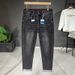 Large Size Men's Clothing Spring And Autumn New Quality Washed Small Straight Slim Jeans Men's American Trendy Black Jeans_mkmklike.com