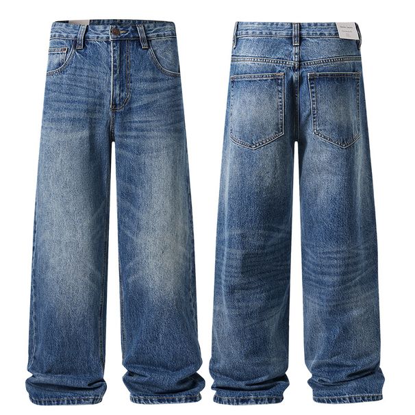 Men's Clothing & Archer0603 & Straight Leg Jeans Men's Autumn And Winter New Style Loose Wide Leg Pants Washed Casual Long Trousers Trendy_mkmklike.com