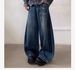 American Retro Cleanfit Cat Whisker Scimitar Jeans Men's And Women's High Street Loose Design Straight Wide-leg Trousers_mkmklike.com