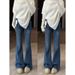 High Waist Plus Size Pear Shaped Retro Flared Jeans Slimming Stretchy Horseshoe Pants For Women 2025 New Style_mkmklike.com
