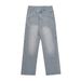Men's Clothing Retro Washed Straight Leg Men's Clean Fit Vintage Washed Straight-Leg Jeans – Light Blue Relaxed High-Waisted Long Pants (S-3XL)_mkmklike.com