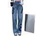 Women's Clothing Summer New Style Street All Match Loose Straight Wide Leg High Waist Slim Long Pants Trendy_mkmklike.com