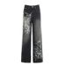 Women's Clothing Vintage Dark Gothic Print Contrast Low-Rise Loose Straight Washed Distressed Casual Denim Jeans For Streetwear Fashion_mkmklike.com