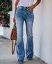 Cross border Independent Website New Style WISH Versatile Slim Mid waist Washed Slim Slim Fit Slim Denim Pants Female Trendy2025_mkmklike.com
