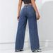 Women's Clothing High Waist Wide Leg Jeans - Stretchy Comfort, Classic Denim, Flowy & Trendy For Casual & Streetwear (Dark Blue, Light Blue, Black)_mkmklike.com