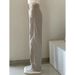 Khaki Straight-leg Jeans Women, High-waisted, Slimming, Versatile, Loose Wide-leg Pants, Suitable For Petite Figures,_mkmklike.com