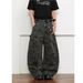 Men's Trendy Handsome Cross Border Denim American Retro Camouflage Curved Blade Sickle Pants Casual Street Style Couple Outfit_mkmklike.com