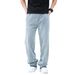 Men's Embellished Straight Leg Jeans | Rhinestone & Bead Detail Relaxed Fit Denim Pants For Big And Tall_mkmklike.com