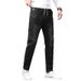 Large Size Men's Clothing Slim Drawstring Elastic Waist Jeans Men's Fattened Plus Size Business Jeans Men's One-piece Delivery_mkmklike.com