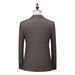 3pcs men's clothing check slim casual suit blazer set_mkmklike.com