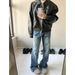Men's Vintage Washed Denim Jeans Streetwear Lightning Bolt Design Relaxed Fit Clean Aesthetic Blue S-XL_mkmklike.com